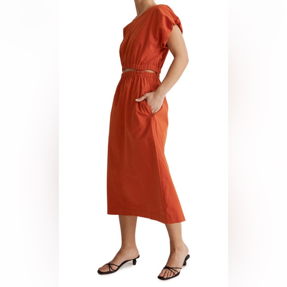 Orange Madewell Skirt and Top